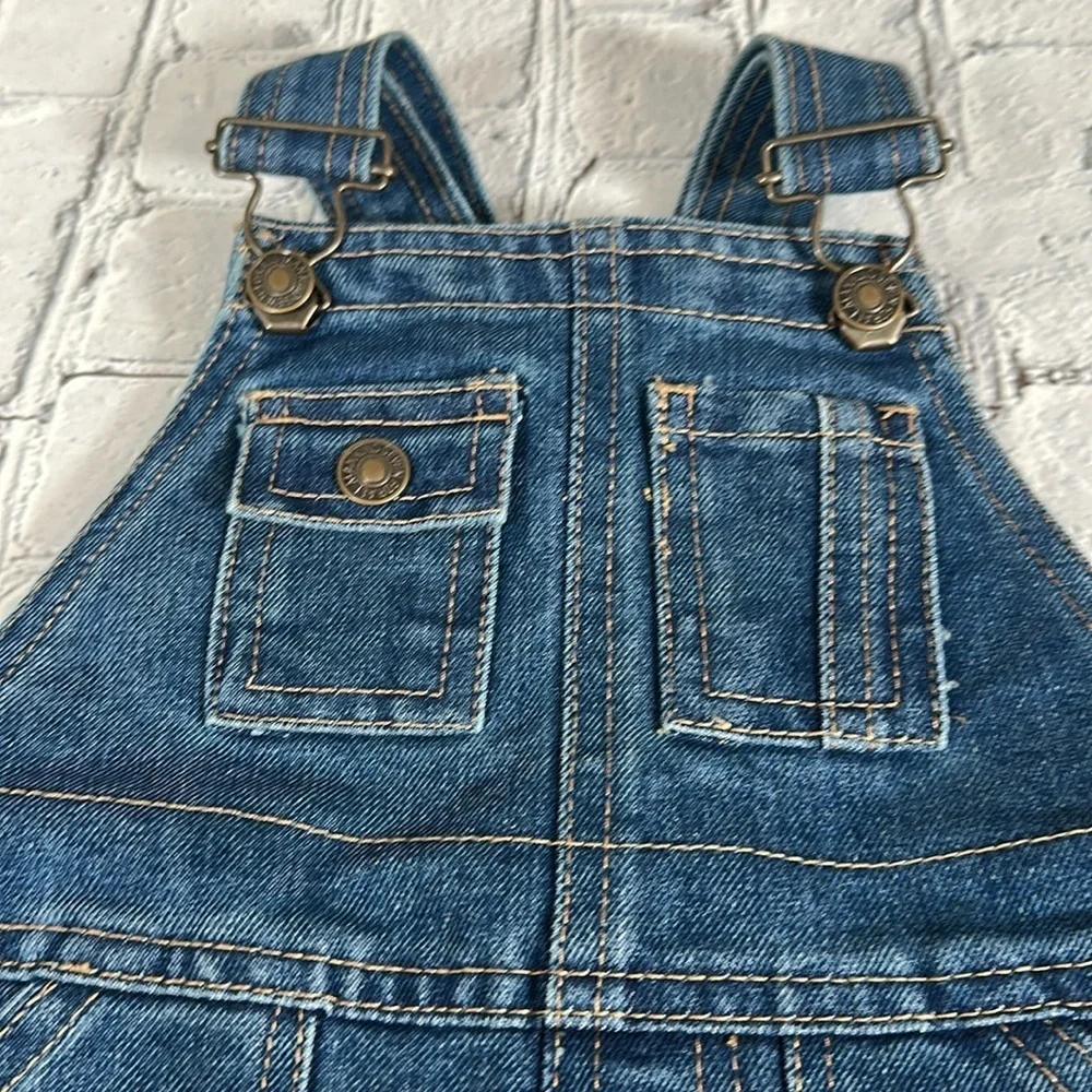 7 For All Mankind 7FAM Blue Jean Denim Overall Jumper Dress size 18 months